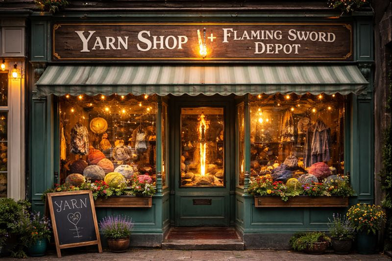 Holding a Flaming Sword while Simultaneously Running a Yarn Store