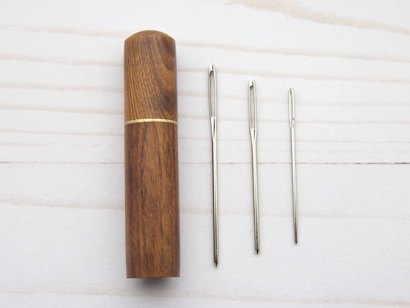 Wooden Tapestry Needle Storage Case
