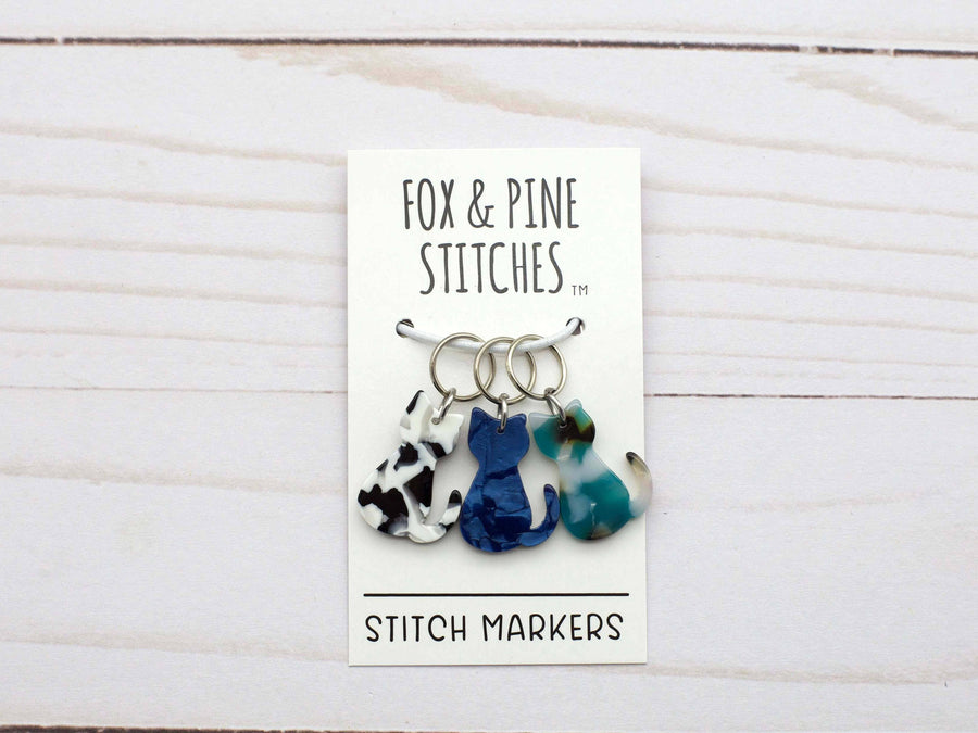 Bold Cat | Stitch Markers
