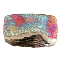 Magnetic Shawl Closure - Raku in Rainbow Glaze