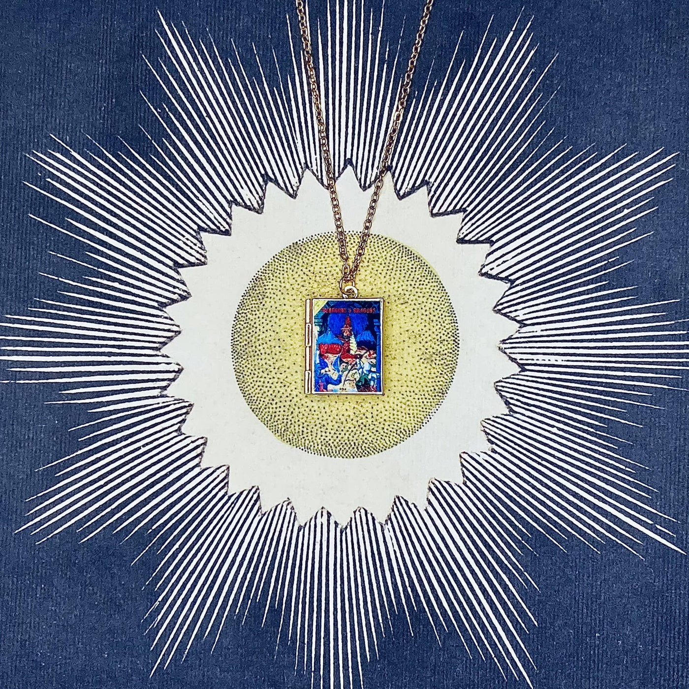Book Locket Necklace - Dungeons & Dragons