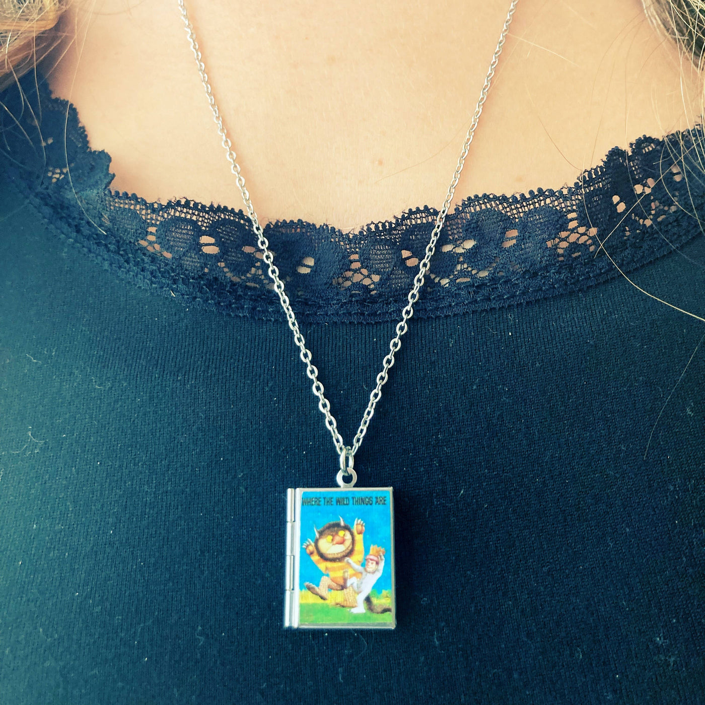 Book Locket Necklace - Where the Wild Things Are