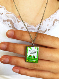Book Locket Necklace - Frog and Toad Are Friends
