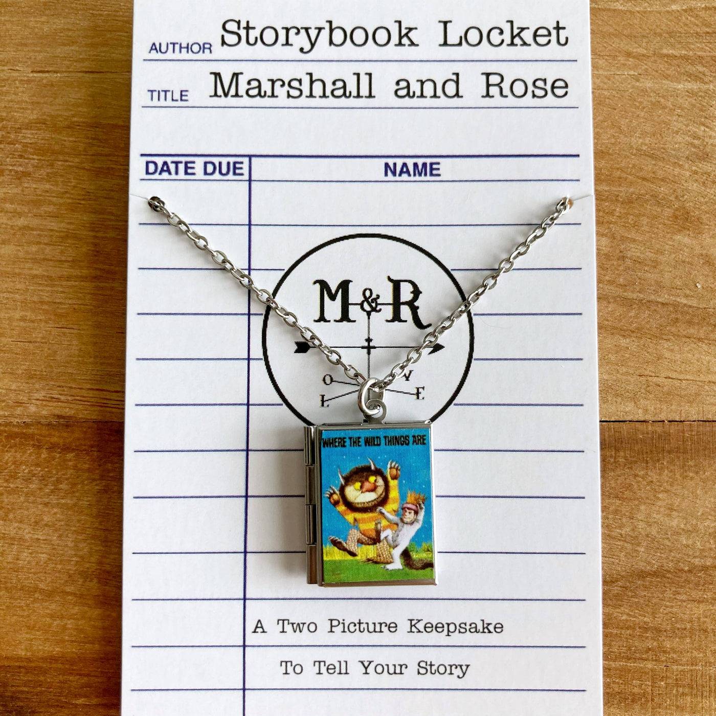Book Locket Necklace - Where the Wild Things Are