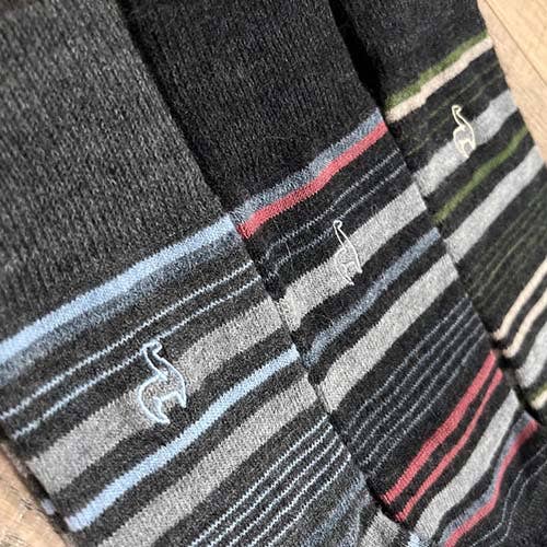 Alpaca Socks - Stripe - Mauve