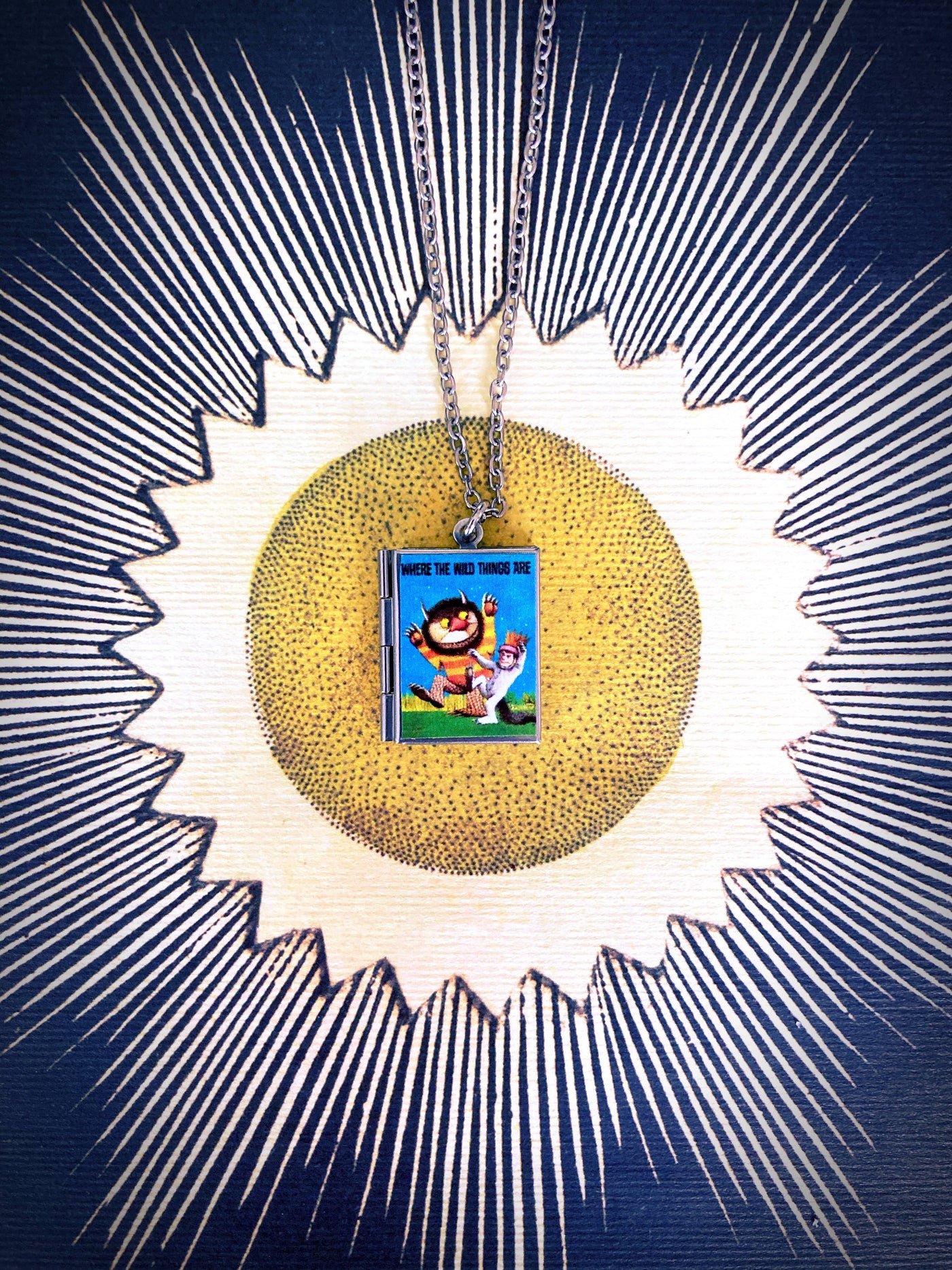 Book Locket Necklace - Where the Wild Things Are