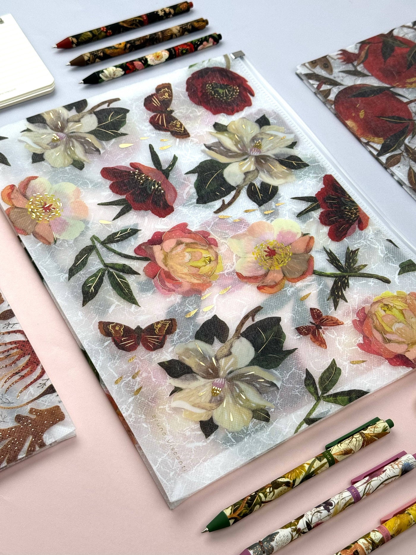 Zip Pattern Folder - Peonies