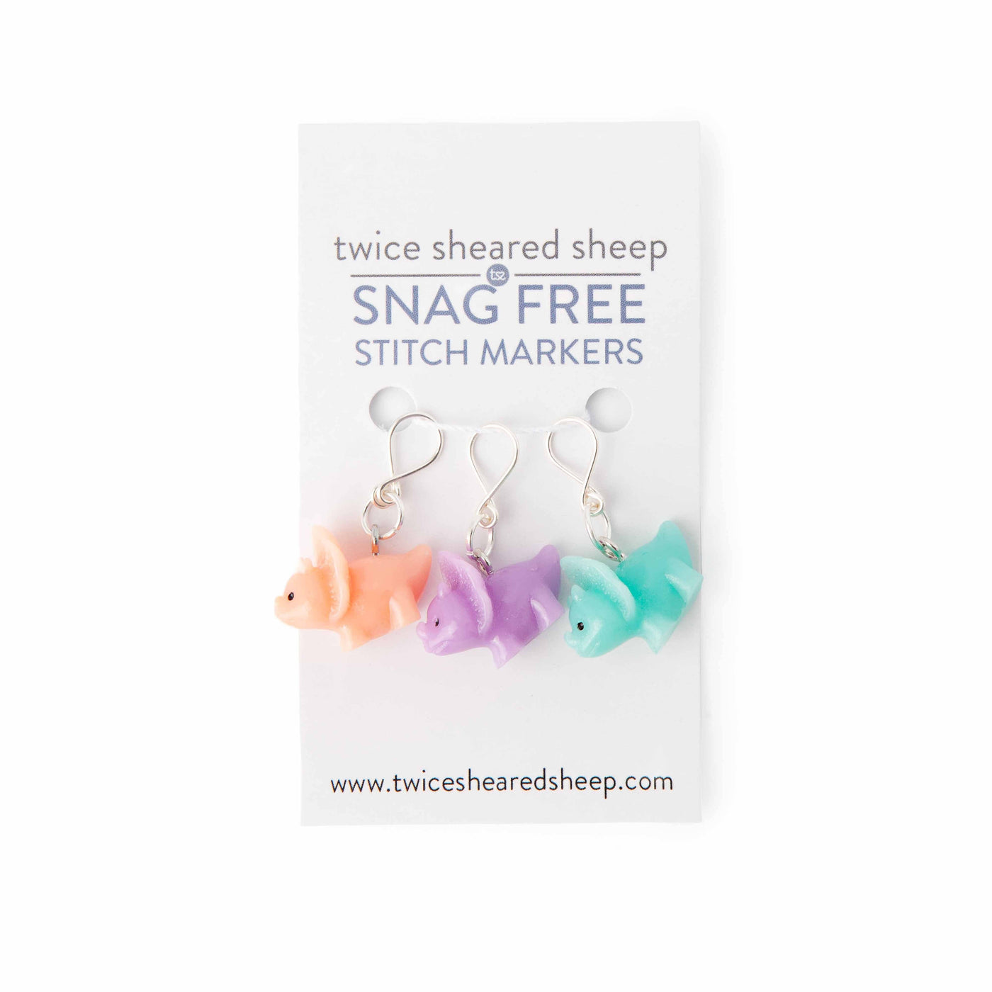 Triceratops Infinity Stitch Markers for Knitting