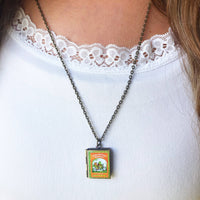 Book Locket Necklace - Frog and Toad Together
