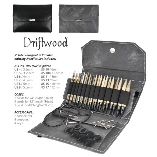 Driftwood 5" Interchangeable Knitting Needle Set
