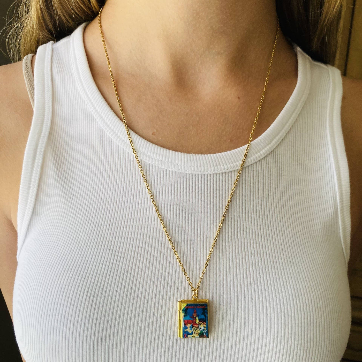 Book Locket Necklace - Dungeons & Dragons