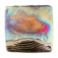 Magnetic Shawl Closure - Raku in Rainbow Glaze