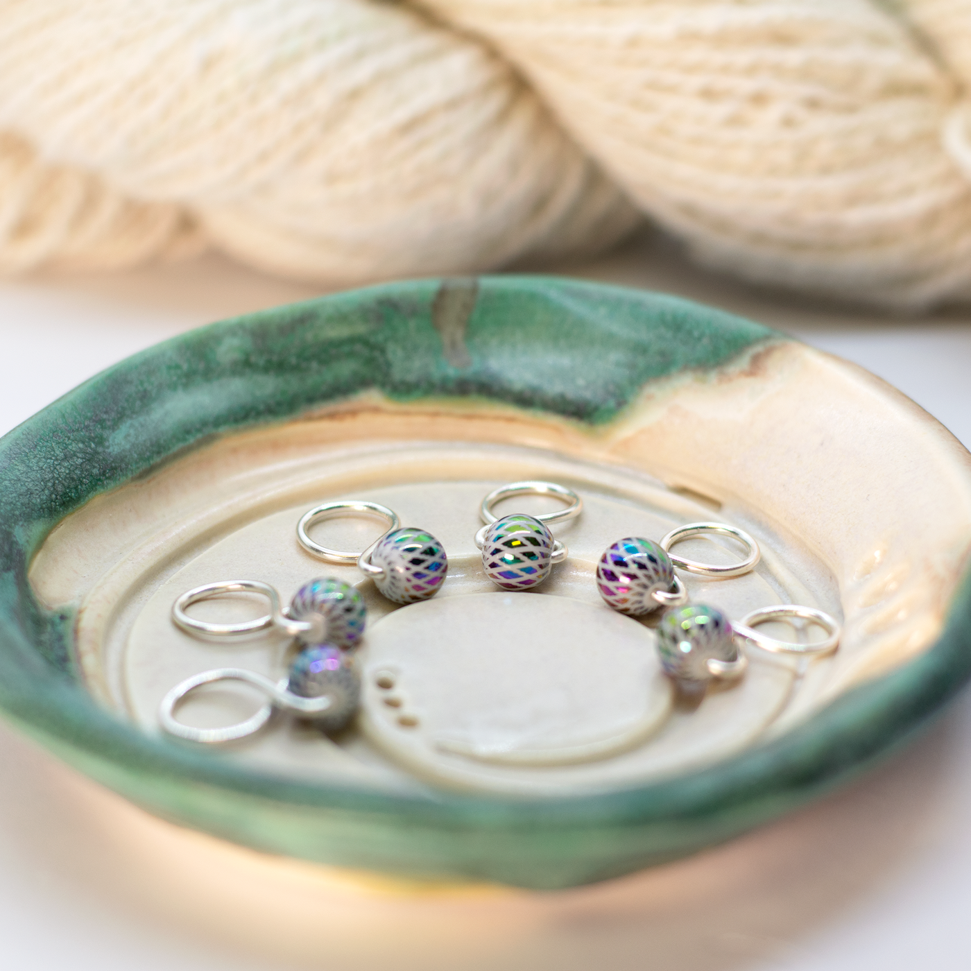 Medium Snag-free Stitch Markers: Silver