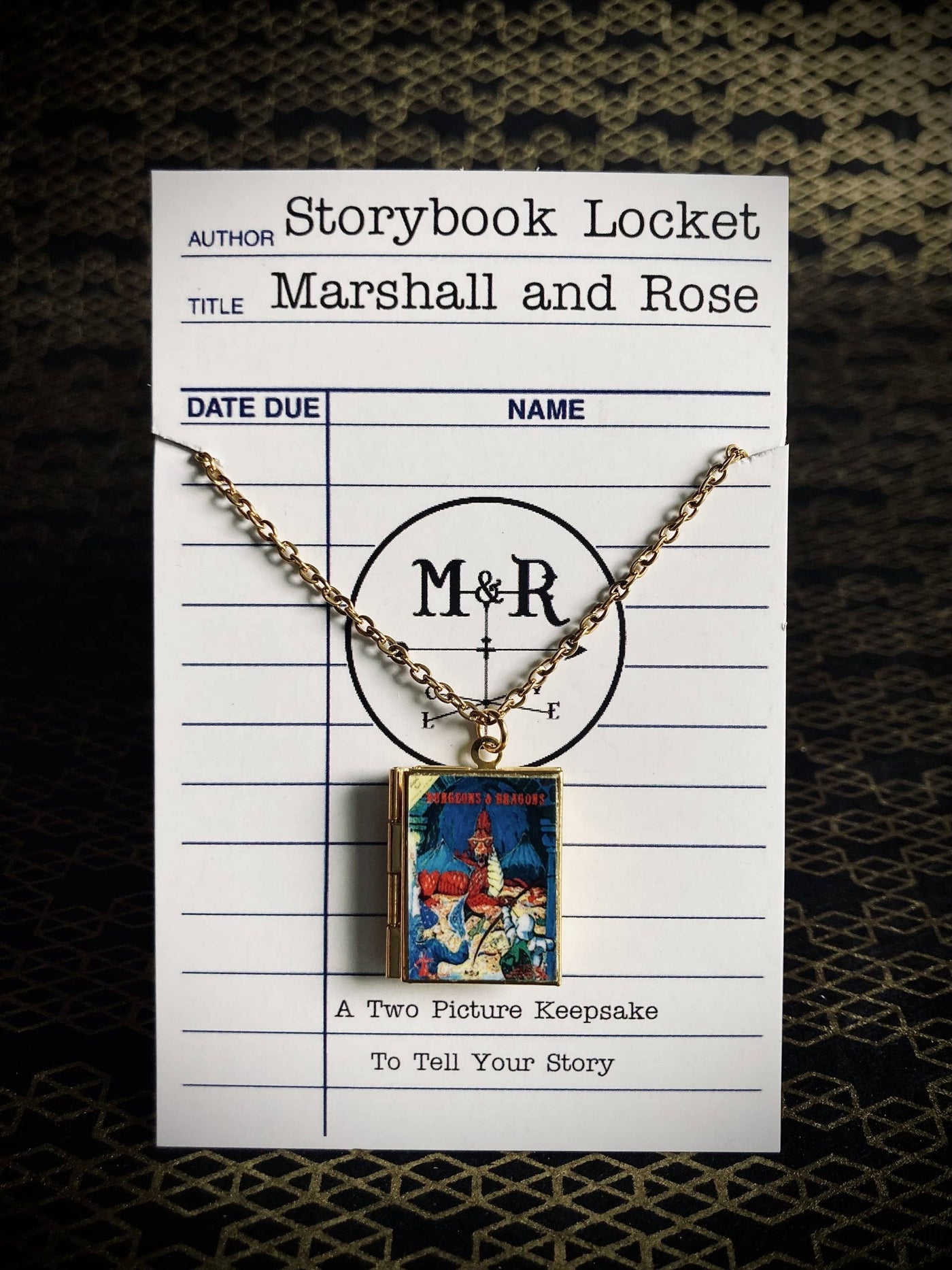 Book Locket Necklace - Dungeons & Dragons
