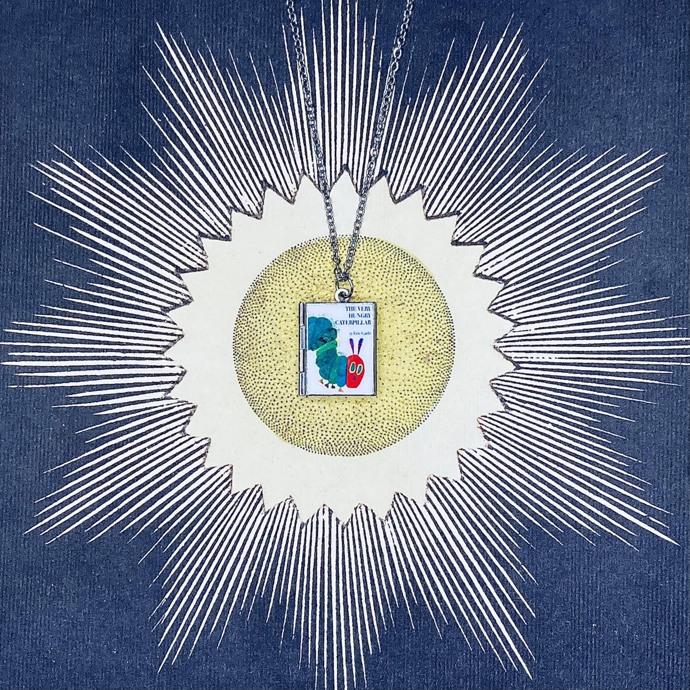 Book Locket Necklace - The Very Hungry Caterpillar
