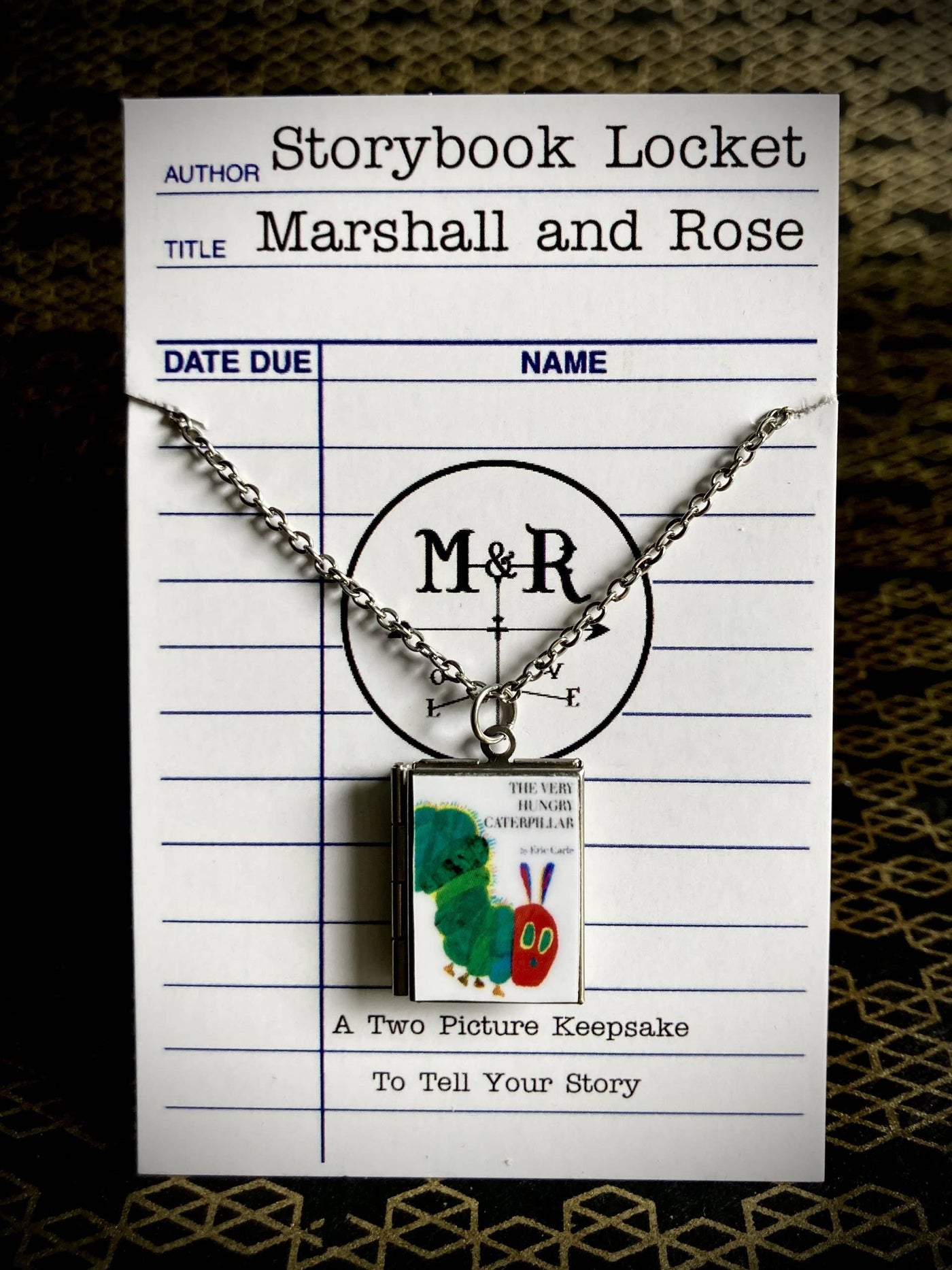 Book Locket Necklace - The Very Hungry Caterpillar