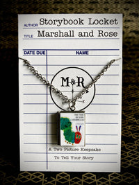 Book Locket Necklace - The Very Hungry Caterpillar