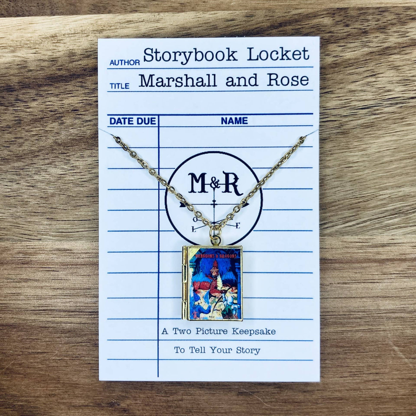 Book Locket Necklace - Dungeons & Dragons