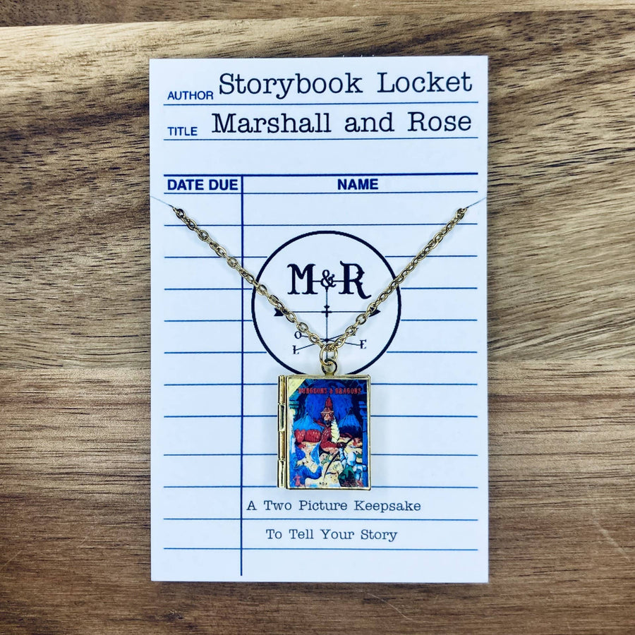 Book Locket Necklace - Dungeons & Dragons