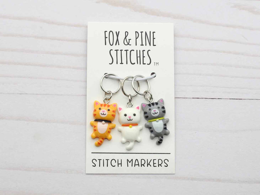 Happy Cat | Stitch Markers