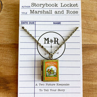 Book Locket Necklace - Frog and Toad Together
