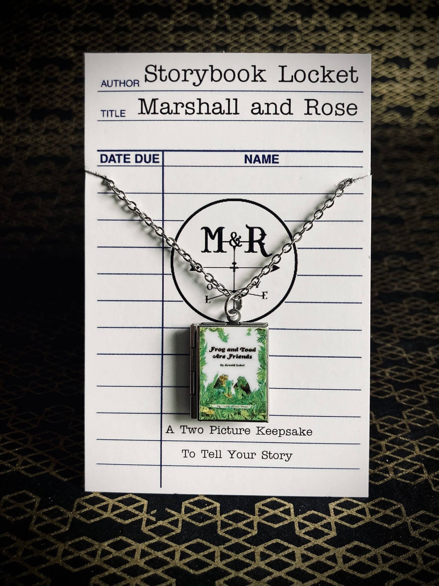 Book Locket Necklace - Frog and Toad Are Friends