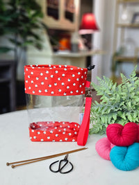 Clear Drawstring Project Bag - Mini Sheep