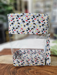 Clear Drawstring Project Bag - Sushi