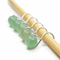 Green Aventurine Infinity Ring Stitch Markers