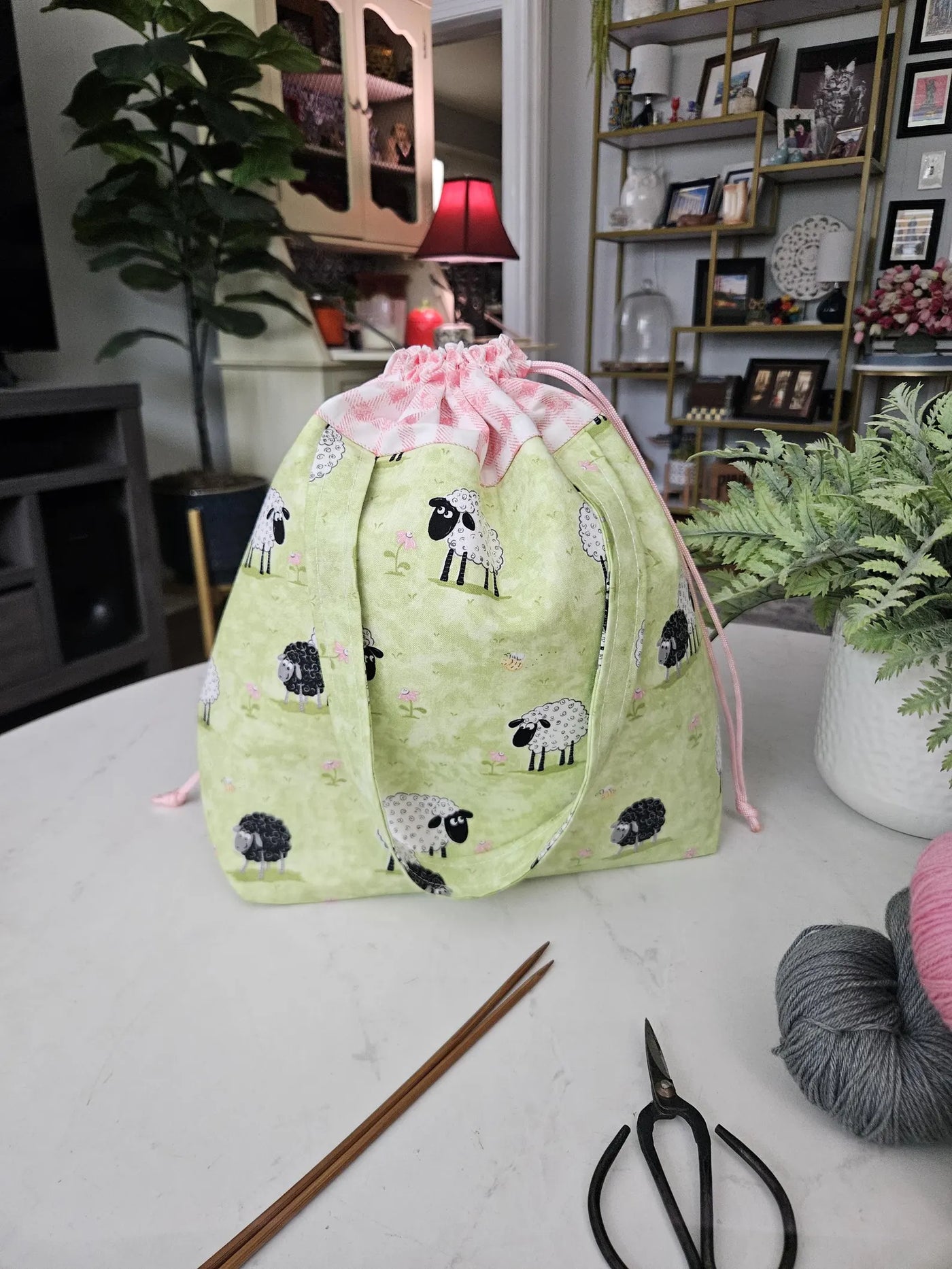 Drawstring Project Bag - Lal the Lamb