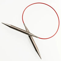 Red Lace Stainless Steel Circular Knitting Needles