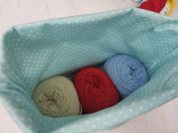 Drawstring Project Bag - Sheep Yarn Balls