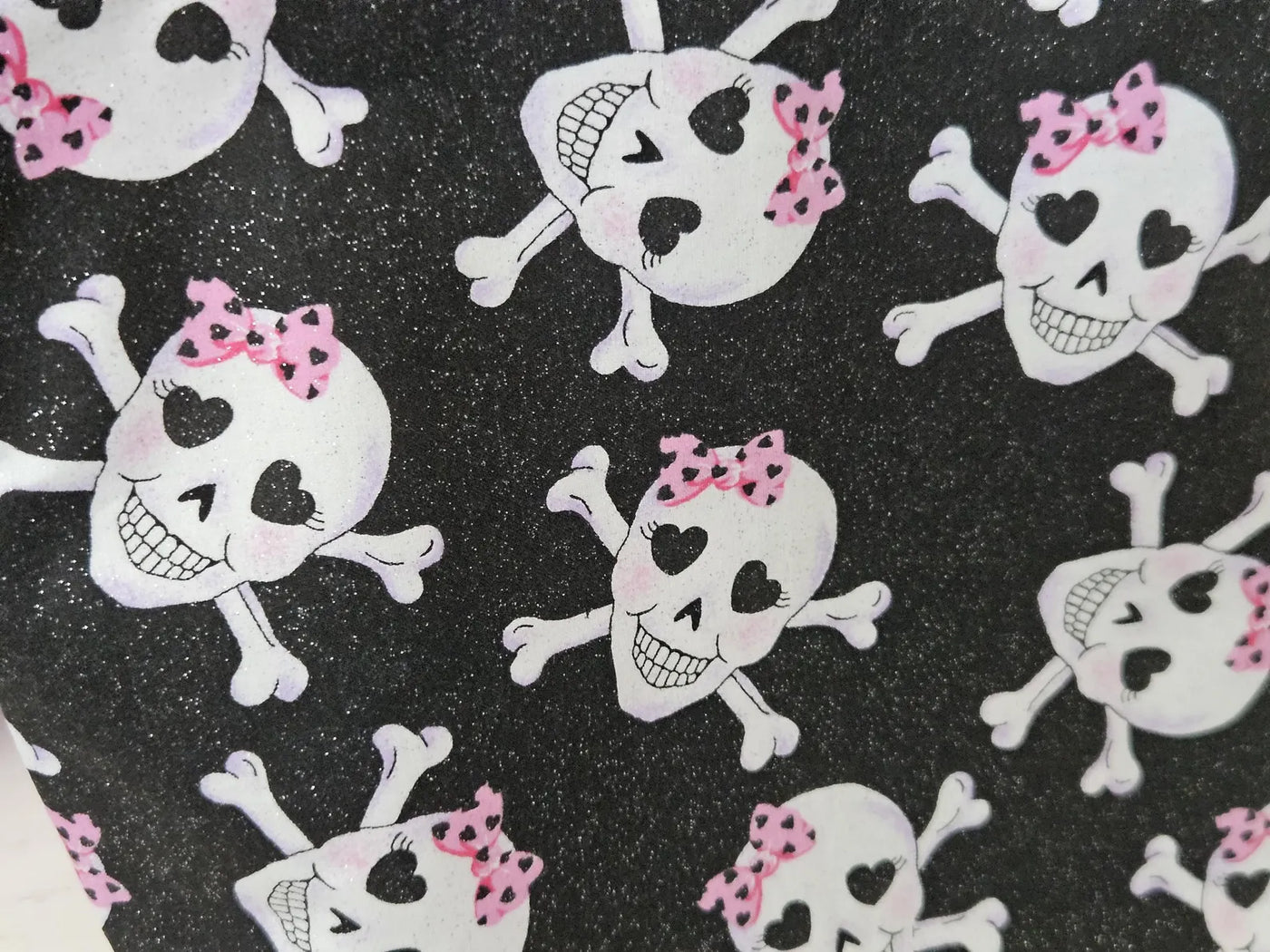 Small Project Bag - Glitter Skulls