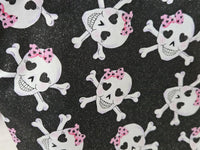 Small Project Bag - Glitter Skulls