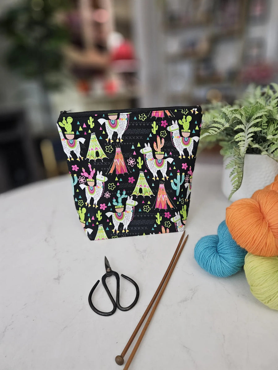 Small Project Bag - Llamas