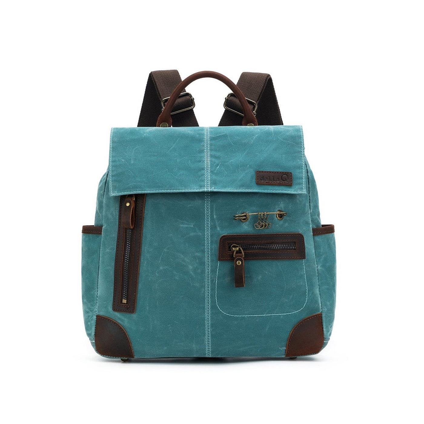 Teal Maker's Canvas Midi Backpack
