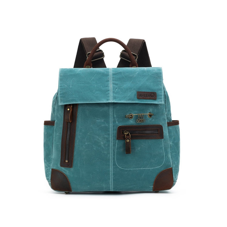 Teal Maker's Canvas Midi Backpack