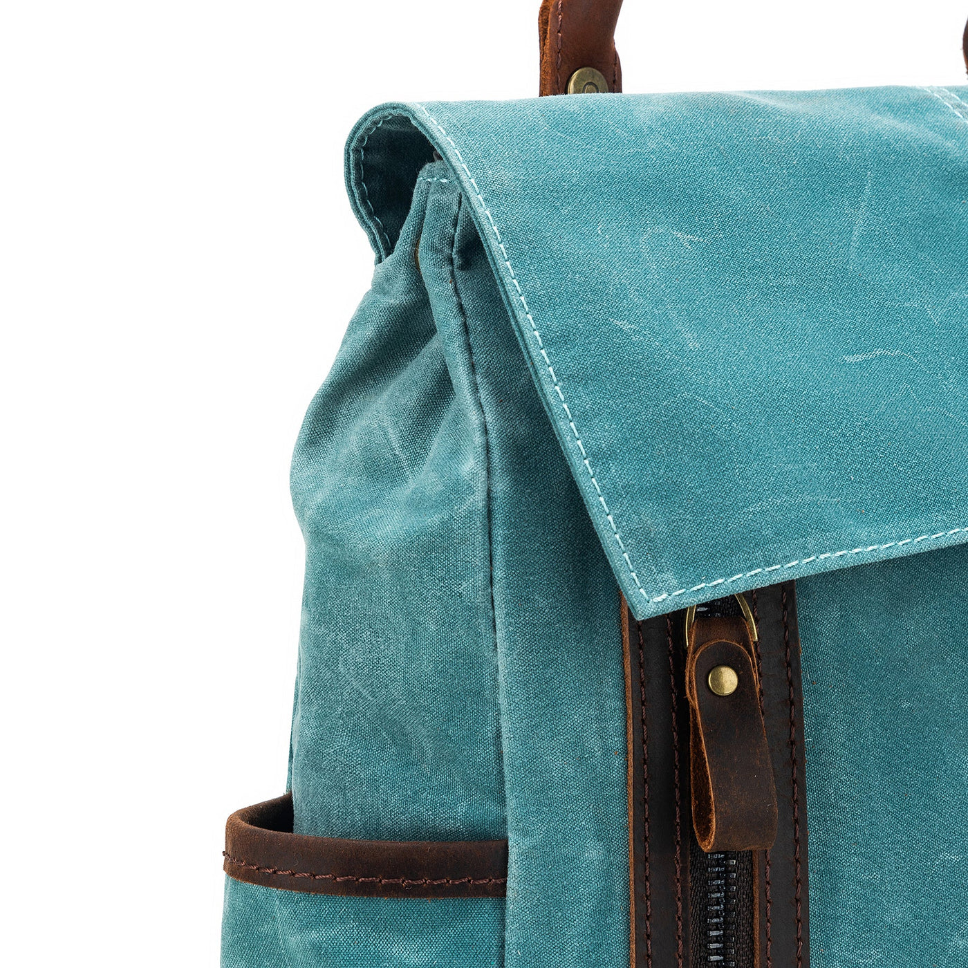 Teal Maker's Canvas Midi Backpack