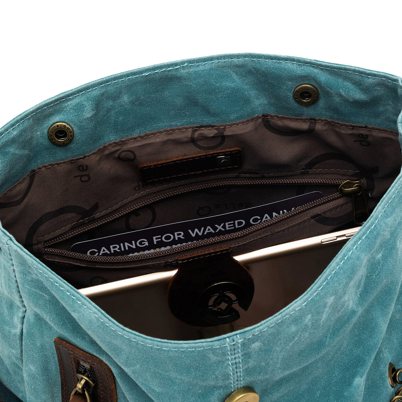 Teal Maker's Canvas Midi Backpack