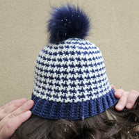 Vintage Houndstooth Hat Crochet Pattern