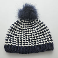 Vintage Houndstooth Hat Crochet Pattern