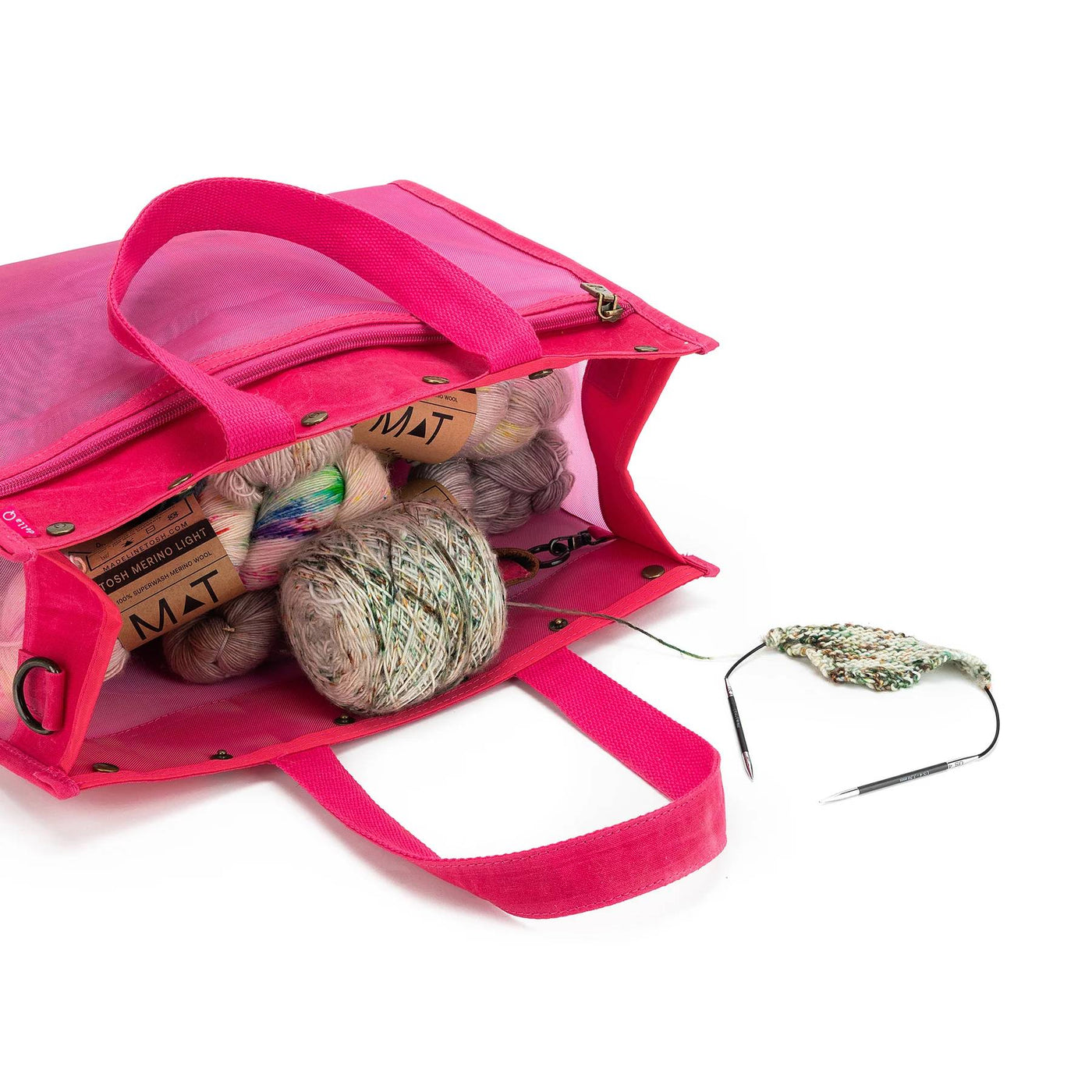 Vivid Rose Maker's Mesh Tote