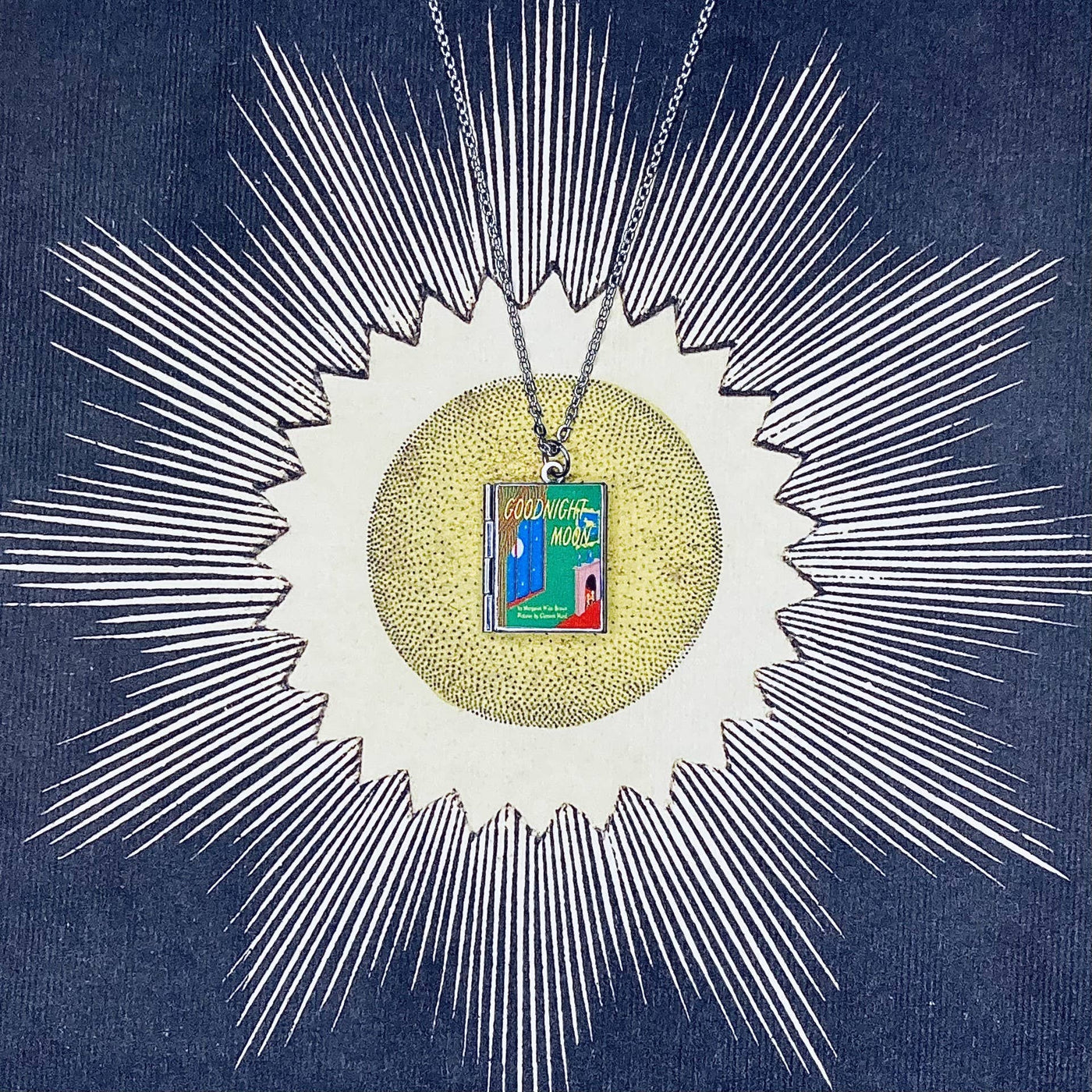 Book Locket Necklace - Goodnight Moon
