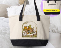 Frog And Toad Canvas Zipper Tote