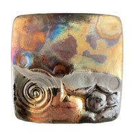 Magnetic Shawl Closure - Raku in Foggy Dew Glaze