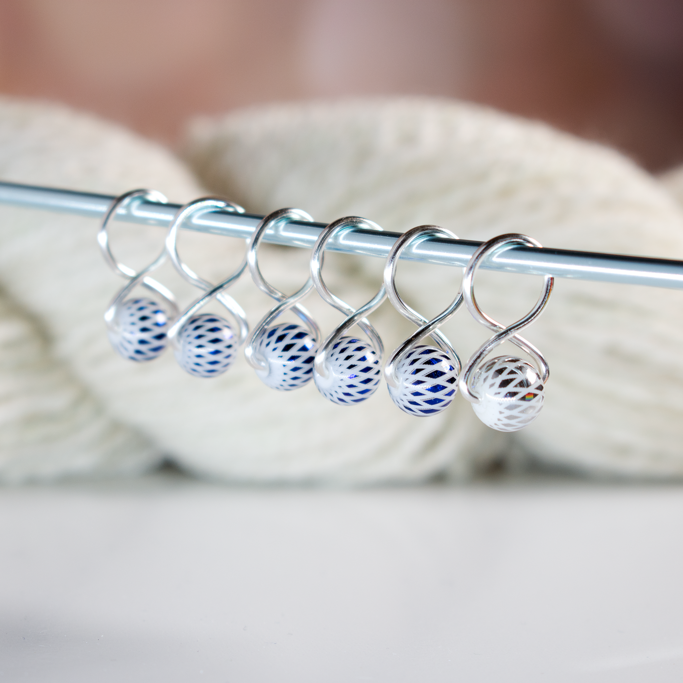 Medium Snag-free Stitch Markers: Silver