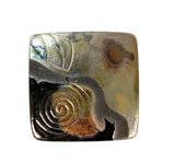 Magnetic Shawl Closure - Raku in Foggy Dew Glaze