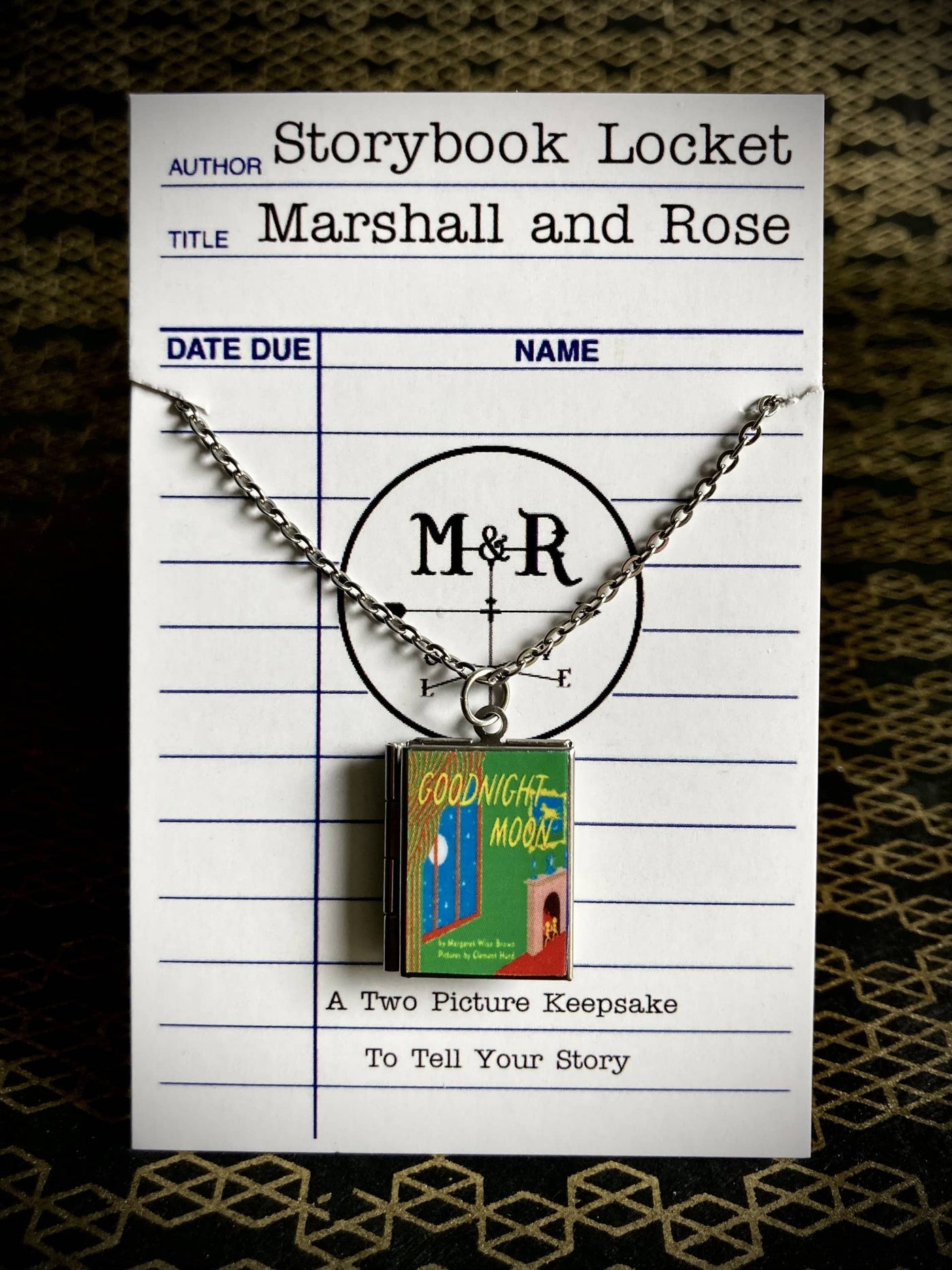 Book Locket Necklace - Goodnight Moon