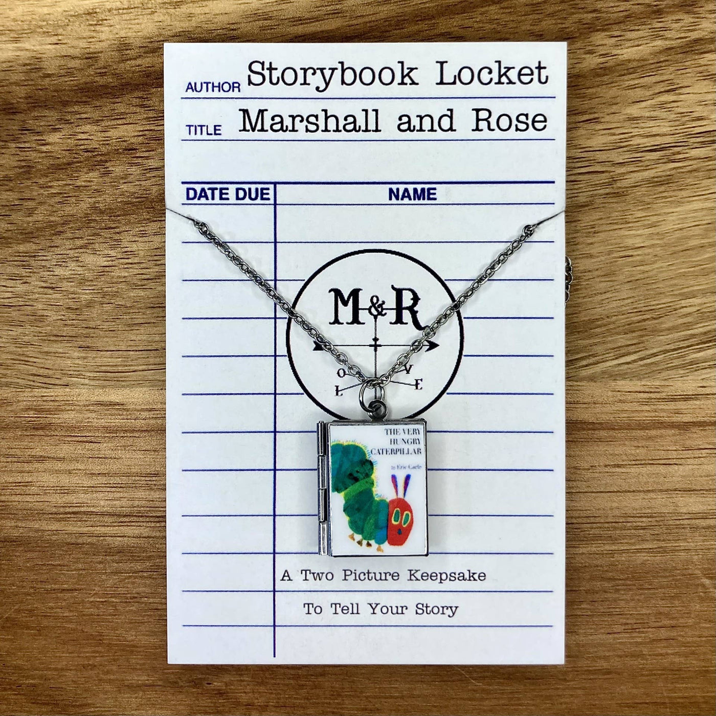 Book Locket Necklace - The Very Hungry Caterpillar