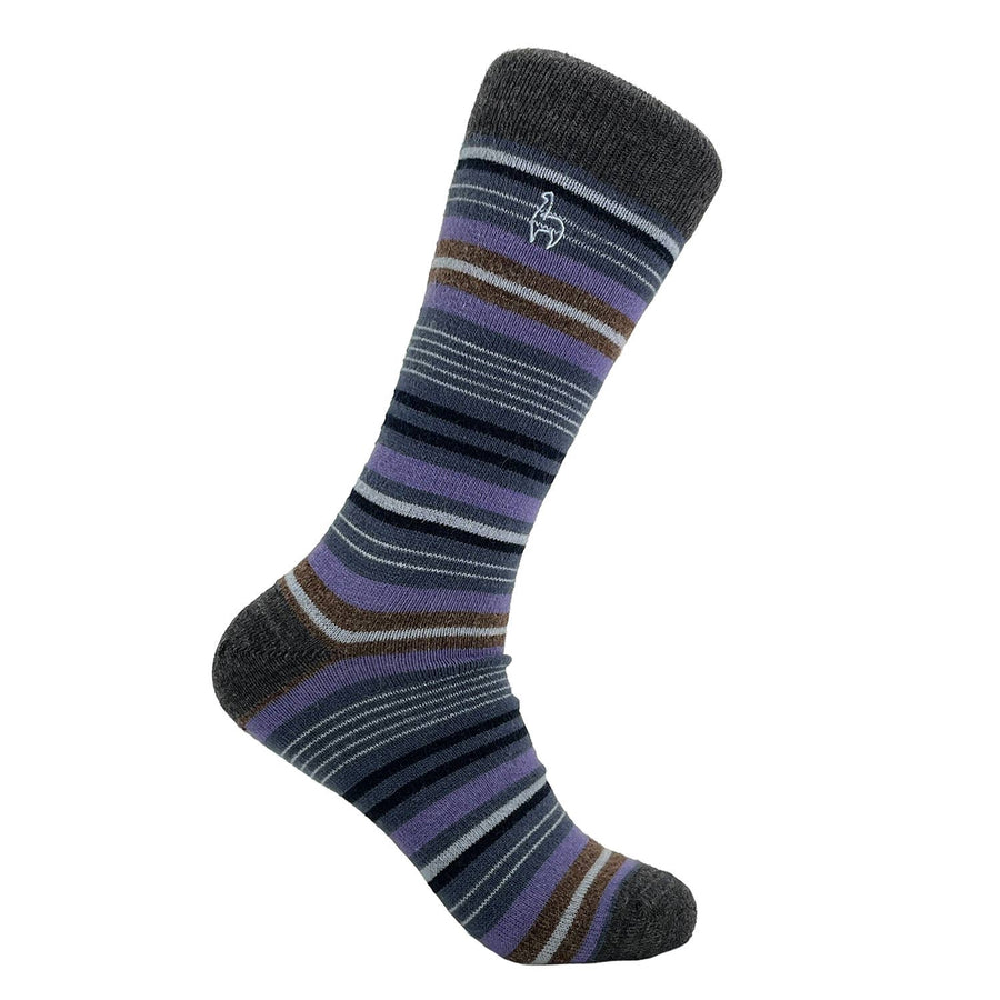 Alpaca Socks - Stripe - Dahlia